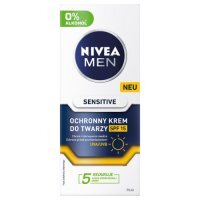 NIVEA MEN Sensitive łagodzący krem nawilżający do twarzy SPF15, 75ml