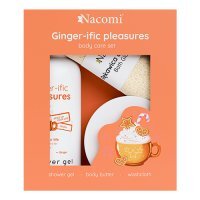 NACOMI Body Care Set Ginger Zestaw prezentowy: Żel pod prysznic, 300 ml + Masło do ciała, 100 ml + Rękawica do kąpieli