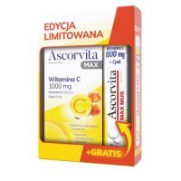 Ascorvita Max Zestaw witamina C 1000mg, 30tabl. + Ascorvita Max Mus, 20tabl.