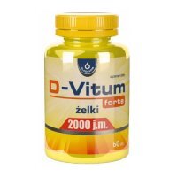 D-VITUM Forte D3 2000 j.m. Żelki pomarańczowe, 60 sztuk