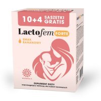 LACTOFEM Forte smak bananowy, 14 sasz.