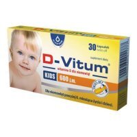 D-Vitum KIDS 600 twist-off Witamina D dla dzieci, 30 kaps.