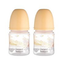 CANPOL Butelki dla niemowląt Mountains ze smoczkiem 0m+, 2szt. x 120ml