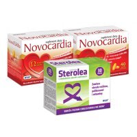 Zestaw 2x Novocardia, 40 kaps. + Sterolea, 30 tabl.