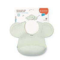 Babyono Silikonowy śliniak z regulowanym zapięciem miętowy 1639/03
