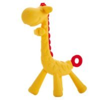BOCIOLAND Gryzak silikonowy Żyrafa żółto-czerwona, 1 szt.