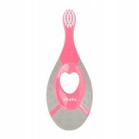 AKUKU Pierwsza szczoteczka do zębów 0-2 lata różowa, 1szt.