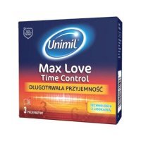 UNIMIL Max Love Time Control Prezerwatywy lateksowe nawilżane, 3 szt.