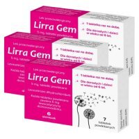 Zestaw 3x LIRRA GEM 5 mg, 7 tabletek