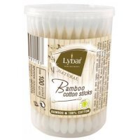 Mattes Lybar Bambusowe patyczki higieniczne, okrągłe pudełko, 100szt.