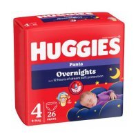HUGGIES Pieluchomajtki Overnights Pants rozmiar 4 (9-14kg), 26szt.