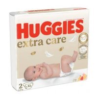 HUGGIES Pieluchy Extra Care rozmiar 2 (3-6kg), 82szt.