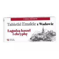 Tabletki Emskie z Wadowic Łagodzą kaszel i chrypkę, 12 tabletek