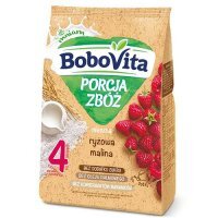 BoboVita Porcja zbóż Kaszka mleczna ryżowa malina po 4 miesiącu, 210 g