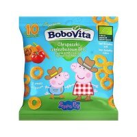 BoboVita Chrupeczki Peppa Pig wielozbożowe BIO pysznie pomidorowe oraz dyniowo-marchewkowe 10m+, 20 g