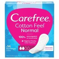 Wkładki higieniczne CAREFREE COTTON FEEL NORMAL nieperfumowane, 56szt.