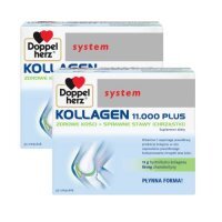 Zestaw Doppelherz System Kollagen 11.000 Plus, 60 ampułek po 25 ml