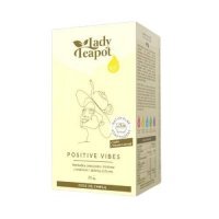 BiFix Lady Teapot Positive Vibes Herbatka owocowo-ziołowa z imbirem i skórką cytryny, 20x2g