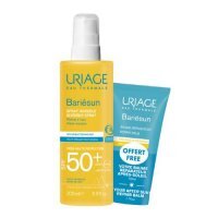 Uriage Bariesun Zestaw Invisible Spray SPF 50+, 200 ml + Balsam po opalaniu, 50 ml