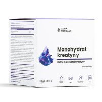 Aura Herbals Kreatyna Monohydrat bezsmakowa 3000 mg, 30 sasz.