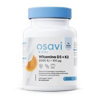 Osavi Witamina D3 2000IU + K2 100 mcg, 60 kaps.