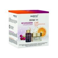 SESDERMA Zestaw: Resveraderm Serum liposomowe do twarzy, 30ml + C-VIT Krem nawilżający do twarzy, 50ml