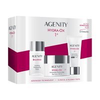 Zestaw Agenity Hydra-Ox Antyoksydacyjny krem nawilżający na dzień SPF 20, 50 ml + Odbudowujący krem nawilżający na noc, 25 ml+ Łagodzący tonik nawilżający, 50 ml