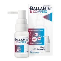 Ballamin B Complex Witaminy z grupy B spray, 15 ml