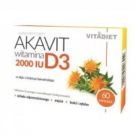 VITADIET Akavit Witamina D3 2000 IU, 60 kaps. (blister)