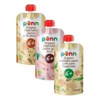Salvest Põnn Bio Przerwa obiadowa Zestaw Puree mięsno-warzywnych 6m+, 3x 110 g
