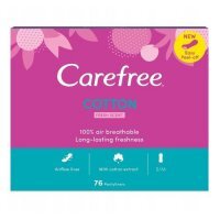 Wkładki higeniczne CAREFREE Cotton Fresh - 76szt