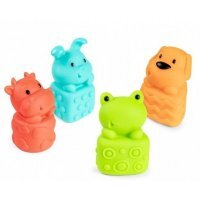 Canpol Babies Zestaw zabawek do kąpieli z psikawką zwierzaki 79/400, 4 sztuki