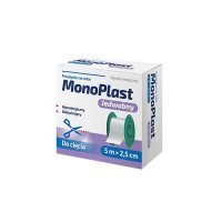 MonoPlast Jedwabny Przylepiec na rolce do cięcia 5mx2,5cm, 1szt.