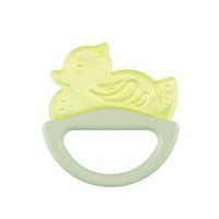 CANPOL BABIES Gryzak elastyczny z grzechotką zielona kaczka 13/107