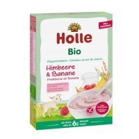 HOLLE BIO Kaszka Ryżowa z Pełnym Mlekiem Kozim Malina Banan, 200g