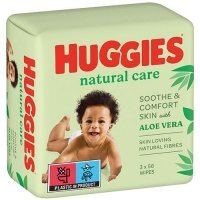 Huggies Natural Care Chusteczki nawilżane, 3 x 56 szt.