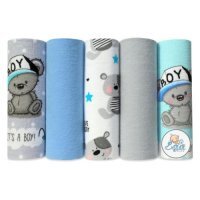 EGA KIDS Pieluszki flanelowe 70x80cm zestaw nr 2 (7053), 5 szt.