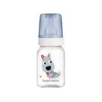 CANPOL BABIES Butelka wąska Cute Animals niebieski pies 0m+ 120ml 11/851