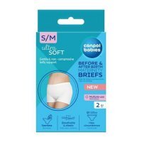 CANPOL BABIES Majtki dla kobiet w zaawansowanej ciąży i po porodzie wielorazowe S/M, 2szt.