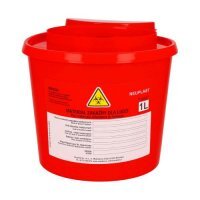 NEUPLAST Pojemnik na odpady medyczne 1L czerwony