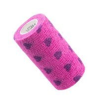 VITAMMY Autoband Elastyczny bandaż kohezyjny 10cm x 450cm Serduszka fioletowe