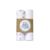 EGA KIDS Pieluszka bambus duet Kwiatki 70x80, 2szt.