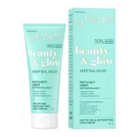 EVELINE Beauty & Glow Keep Balance! Matujący krem detoksykujący na dzień i noc, 75ml