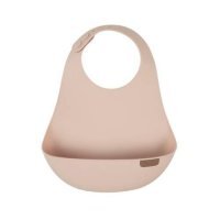 LOVI Śliniak silikonowy z kieszonką Nude, kremowy, 1szt.