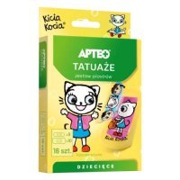 APTEO Tatuaże Kicia Kocia zestaw plastrów dla dzieci, 16 szt.