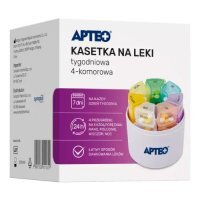 Kasetka na leki tygodniowa 4-komorowa APTEO