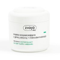 ZIAJA PRO Oczyszczająca maska z glinką zieloną + mikrodermabrazja, 250ml