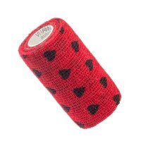 VITAMMY Autoband Elastyczny bandaż kohezyjny 10cm x 450cm Serduszka czarne