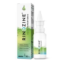 Rinozine Aqua Hipertonic Woda morska hipertoniczna Spray do nosa, 30 ml