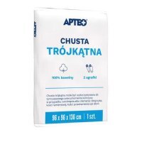 Chusta trójkątna bawełniana + 2 agrafki APTEO